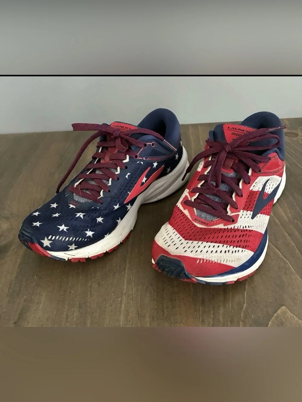 Brooks Launch 5 Running Shoes USA Stars & Stripes Womens 8